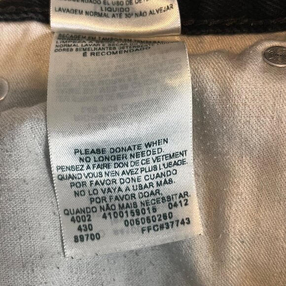 38x32 Levi 505 Black Denim Jeans - Picture 7 of 7